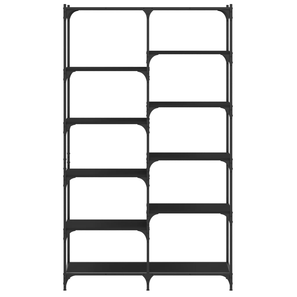 Bookshelf Black 100x32x170 cm Engineered Wood and Iron